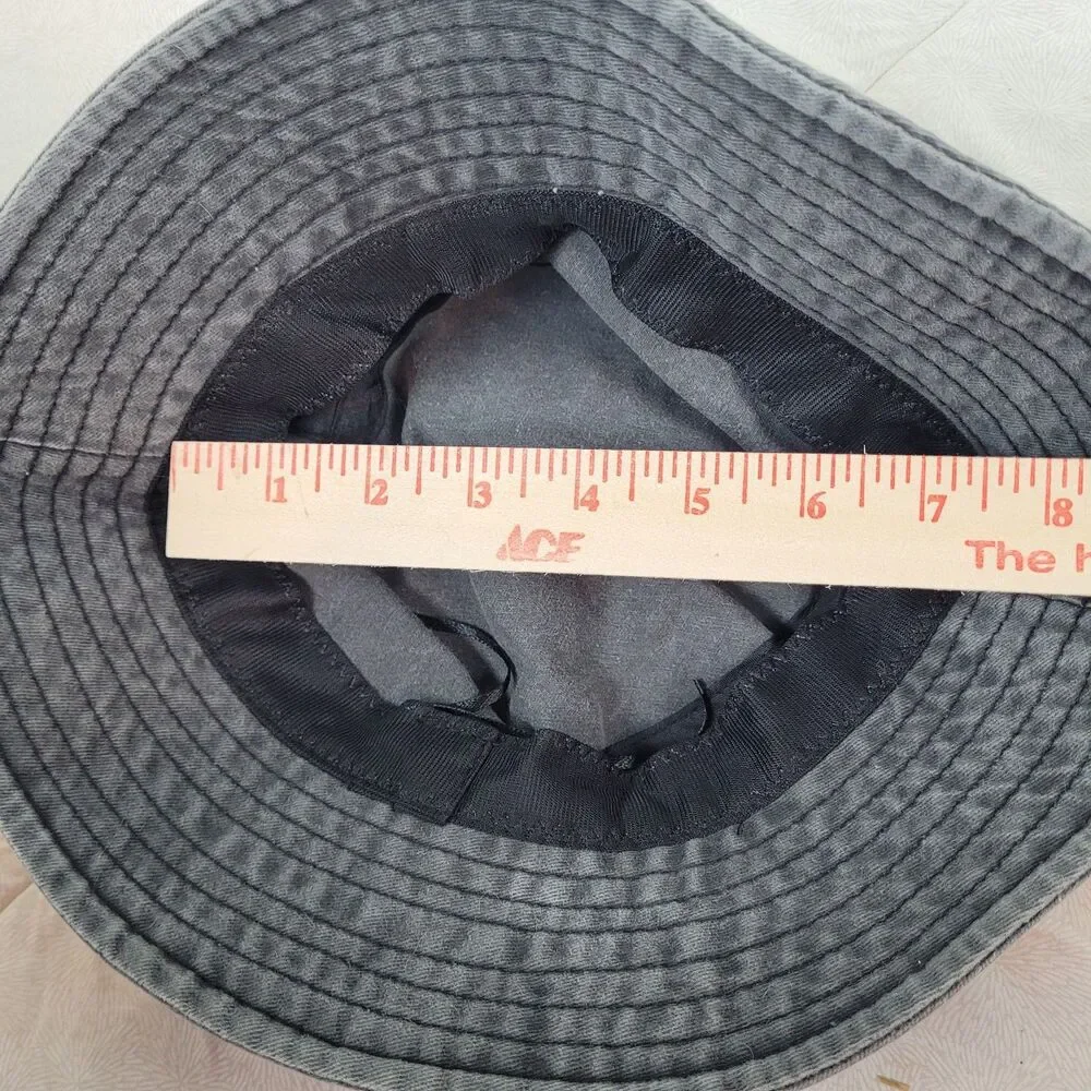 Charcoal Gray Bucket Hat Cap Cotton Fishing Summer  Camping Sporty Beach Casual
